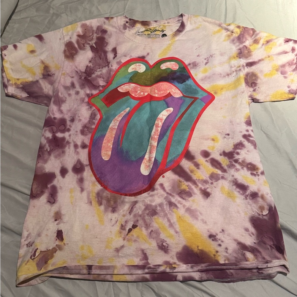 Tie-Dye Rolling Stones Graphic T-Shirt